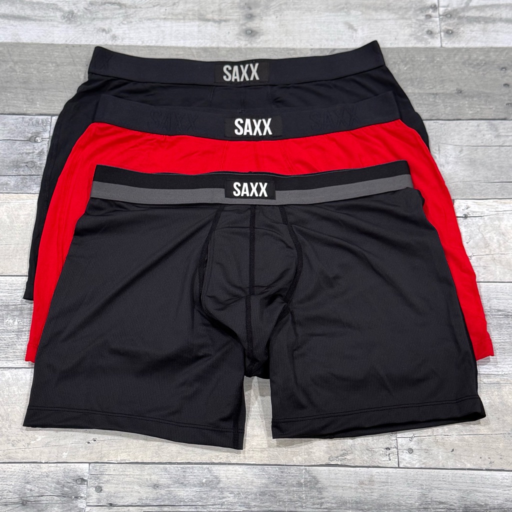 Saxx 3-Pack Boxer Brief Mens Underwear - Assorted Colors & Styles - Sz - Medium